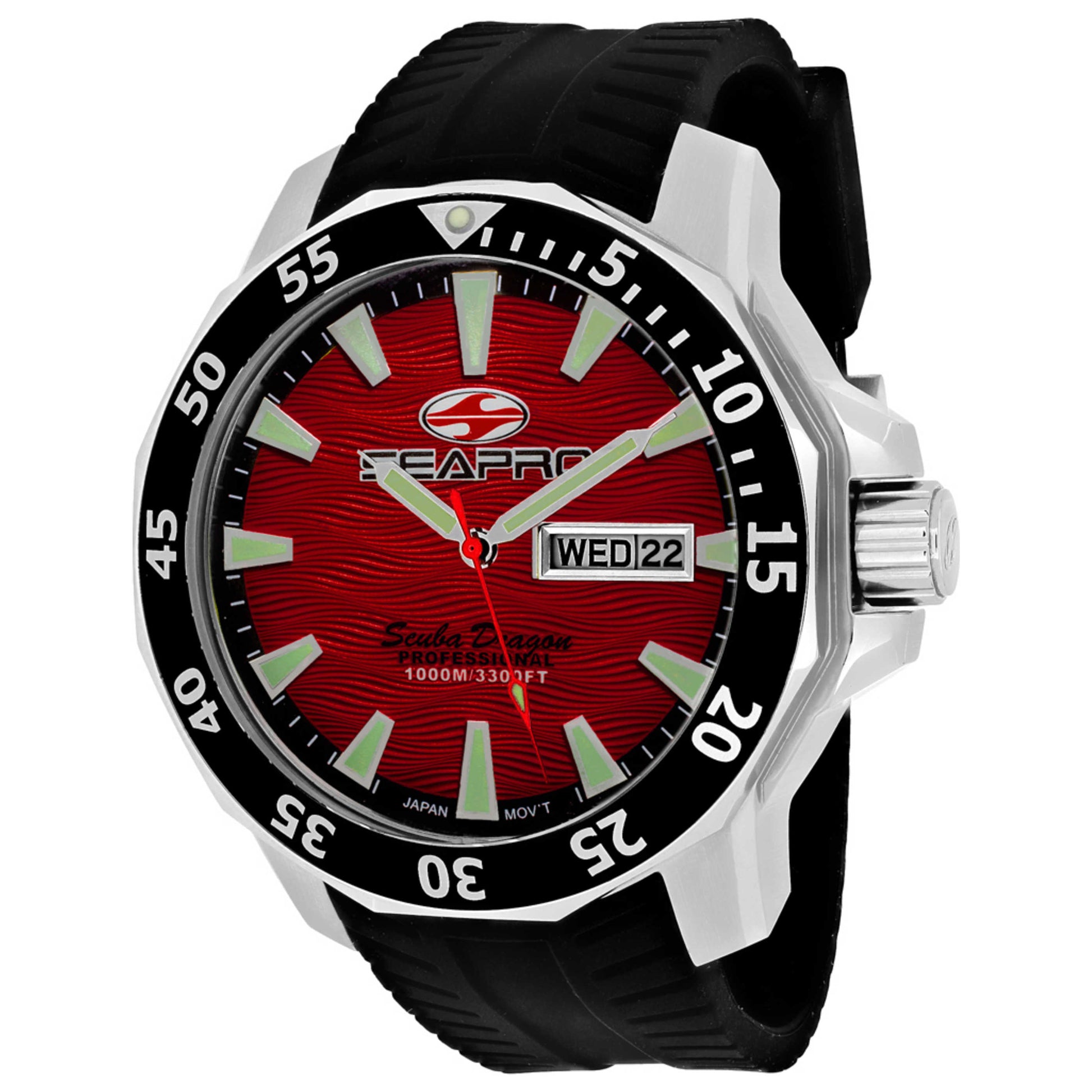 Front view of Seapro Scuba Dragon Diver Men's Quartz Watch SP8317
