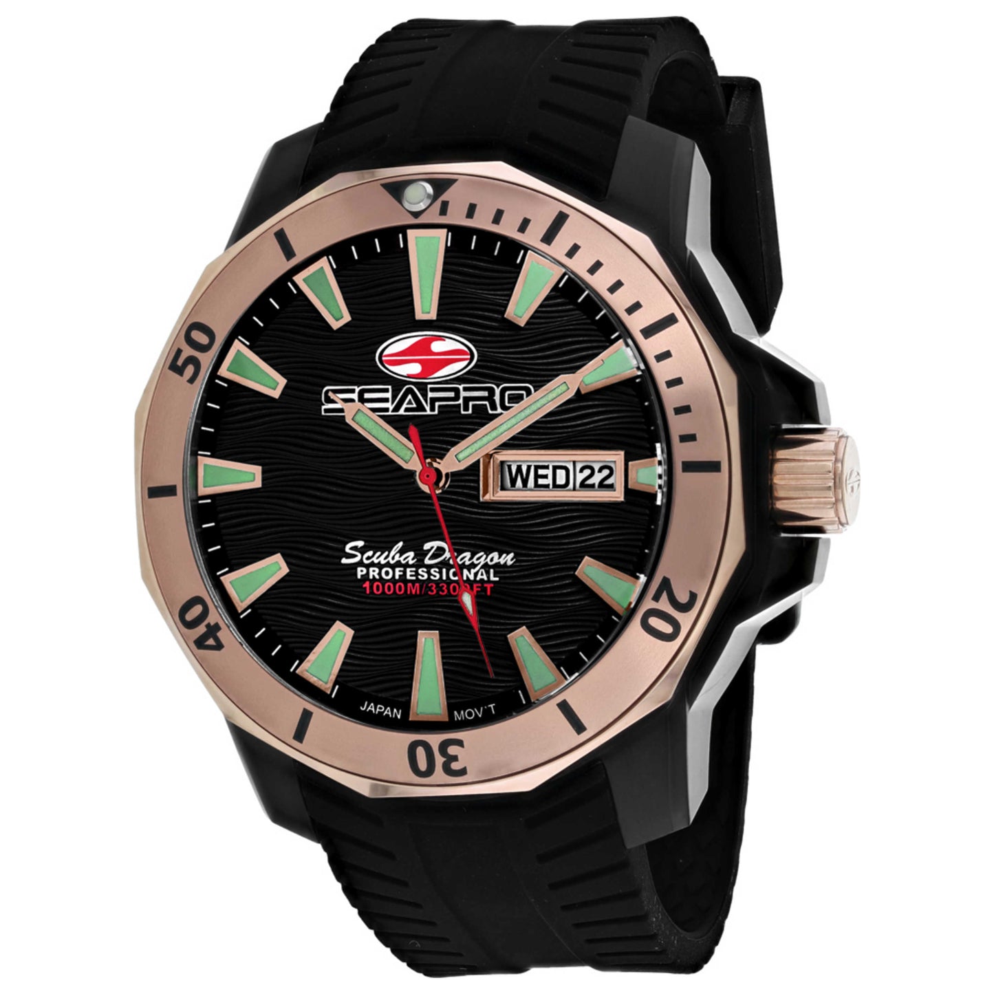 Front view of Seapro Scuba Dragon Diver Men's Quartz Watch SP8323