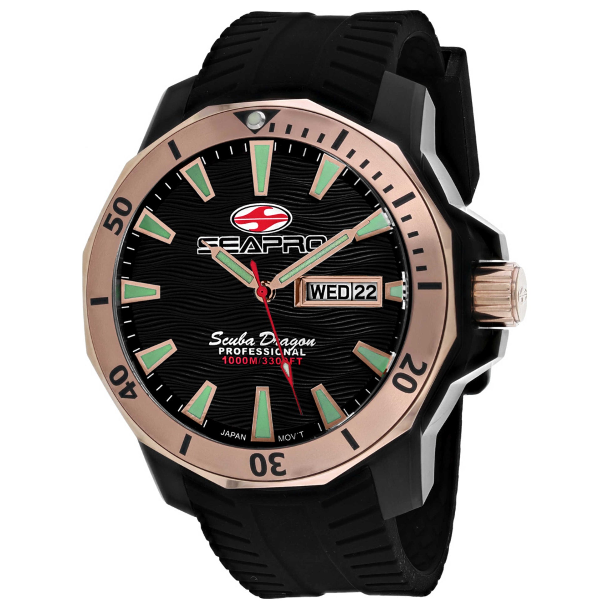 Front view of Seapro Scuba Dragon Diver Men's Quartz Watch SP8323