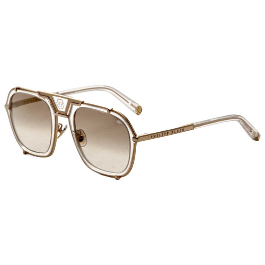 Front view of Philipp Plein Men's Sunglasses SPP010M349G