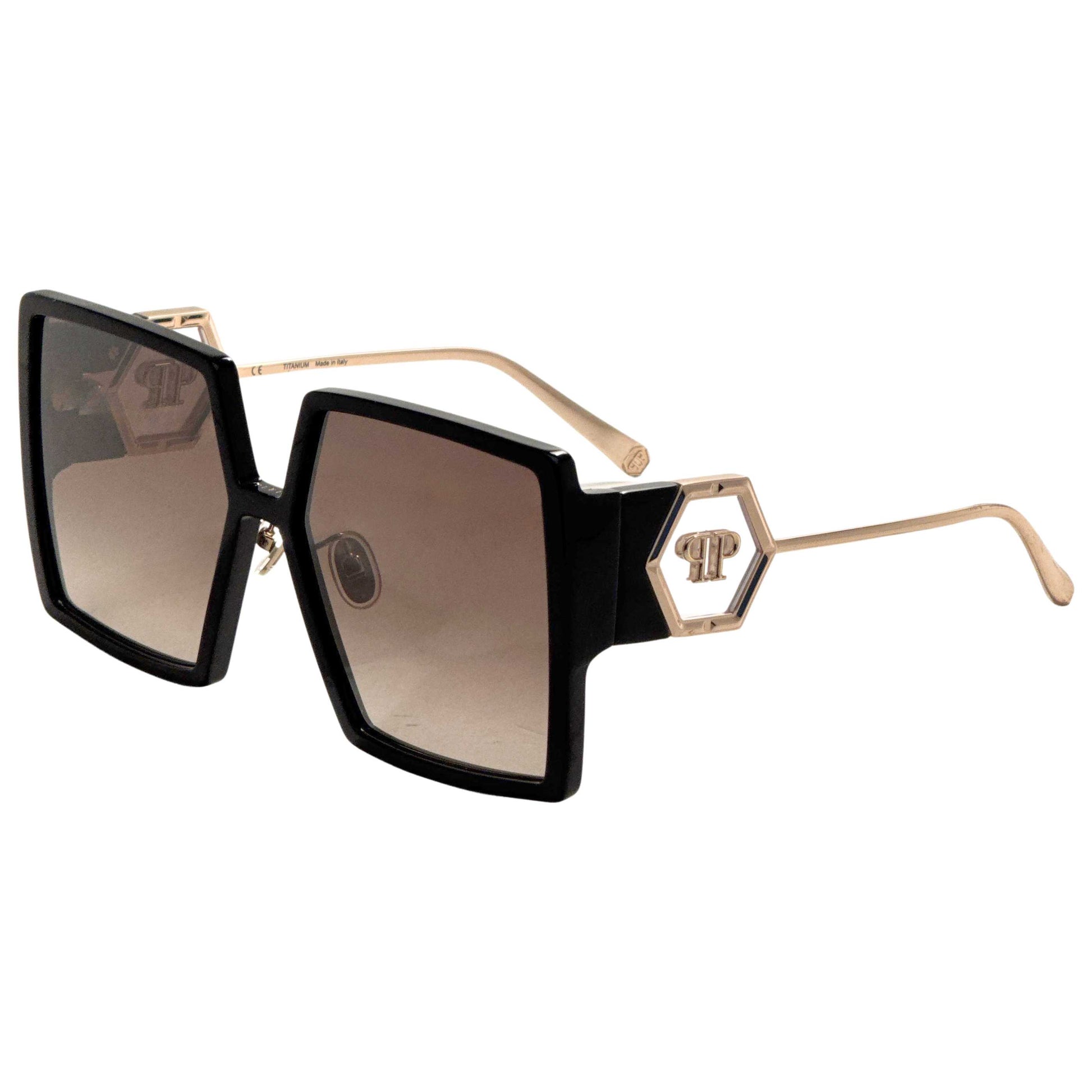 Front view of Philipp Plein Women's Sunglasses SPP028M61700X