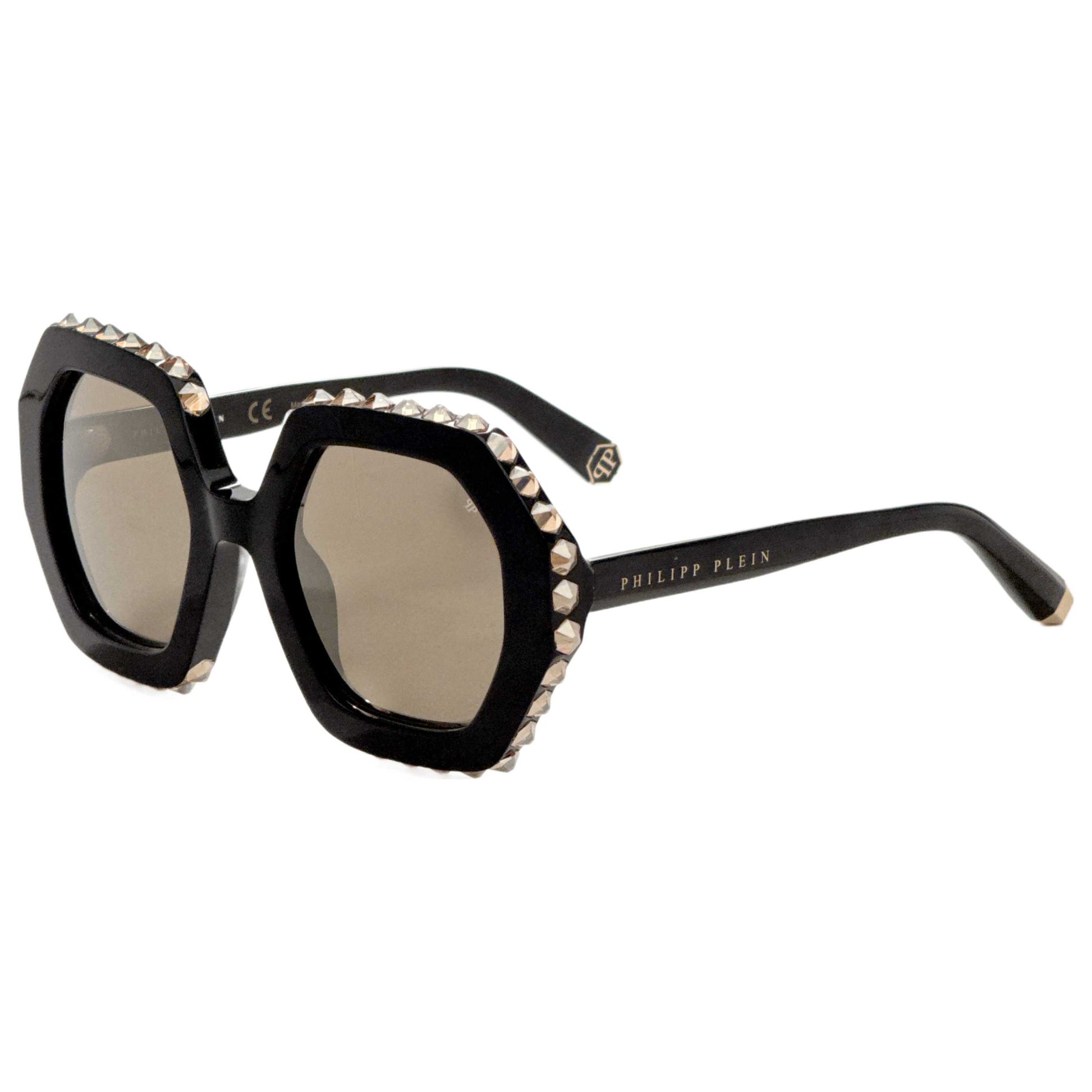 Front view of Philipp Plein Women's Sunglasses SPP039V53700G