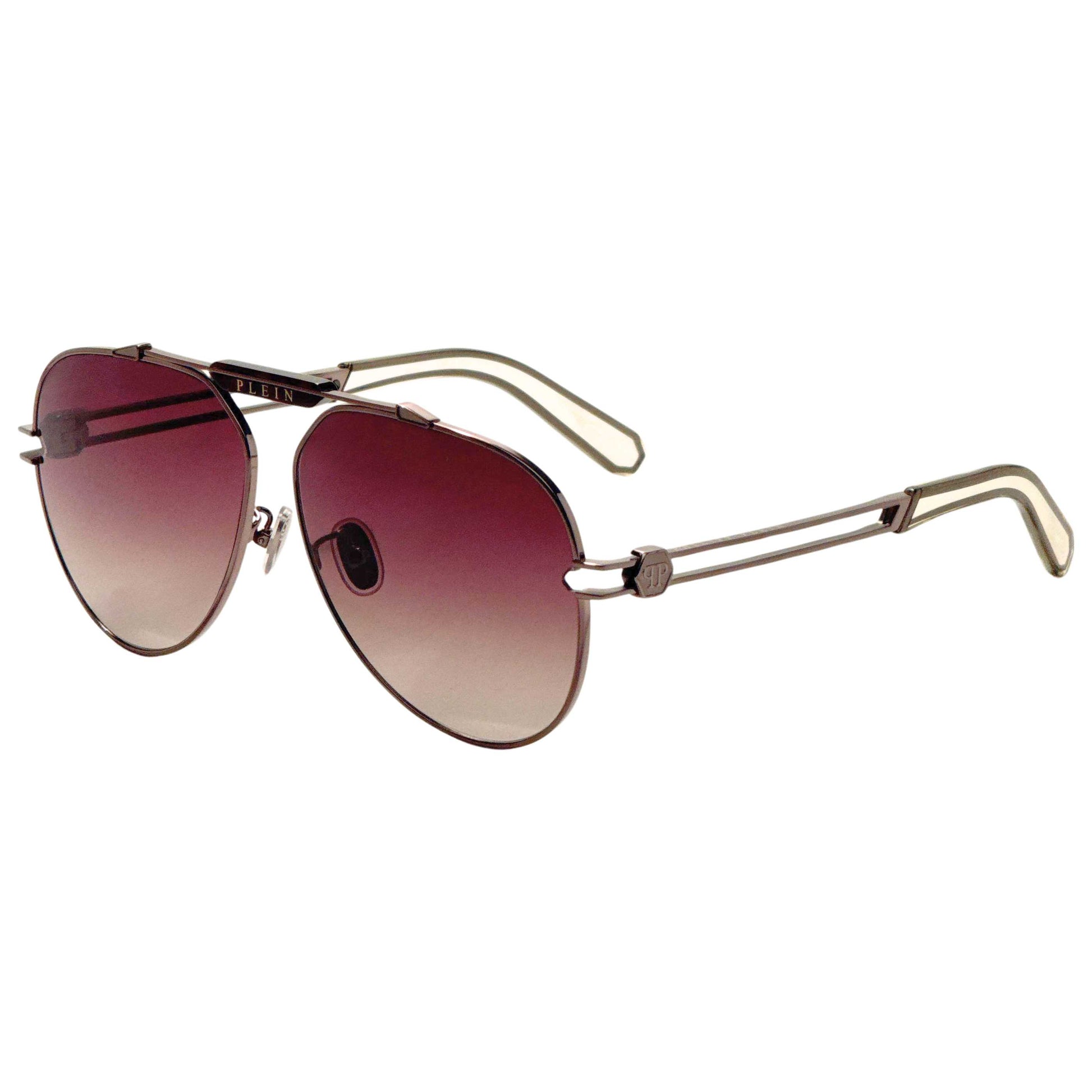 Front view of Philipp Plein Men's Sunglasses SPP048M620584