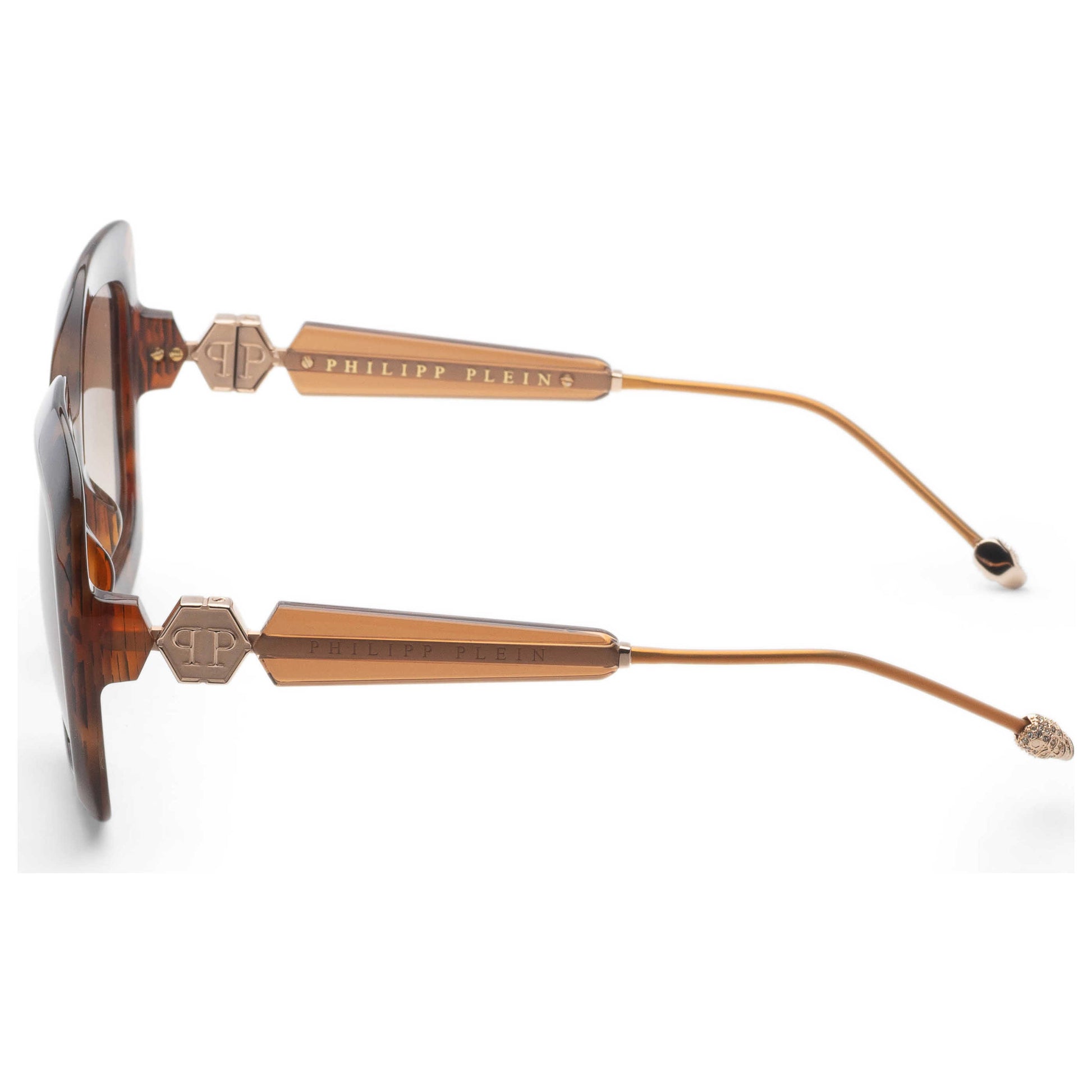 Left view of Philipp Plein Women's Sunglasses SPP065S550LEO