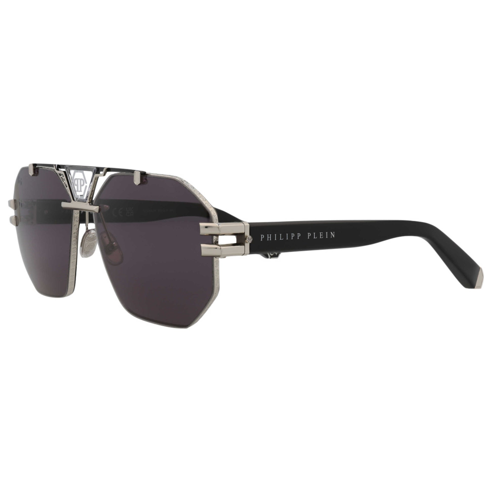 Front view of Philipp Plein Novelty Men's Sunglasses SPP077M-63-0578