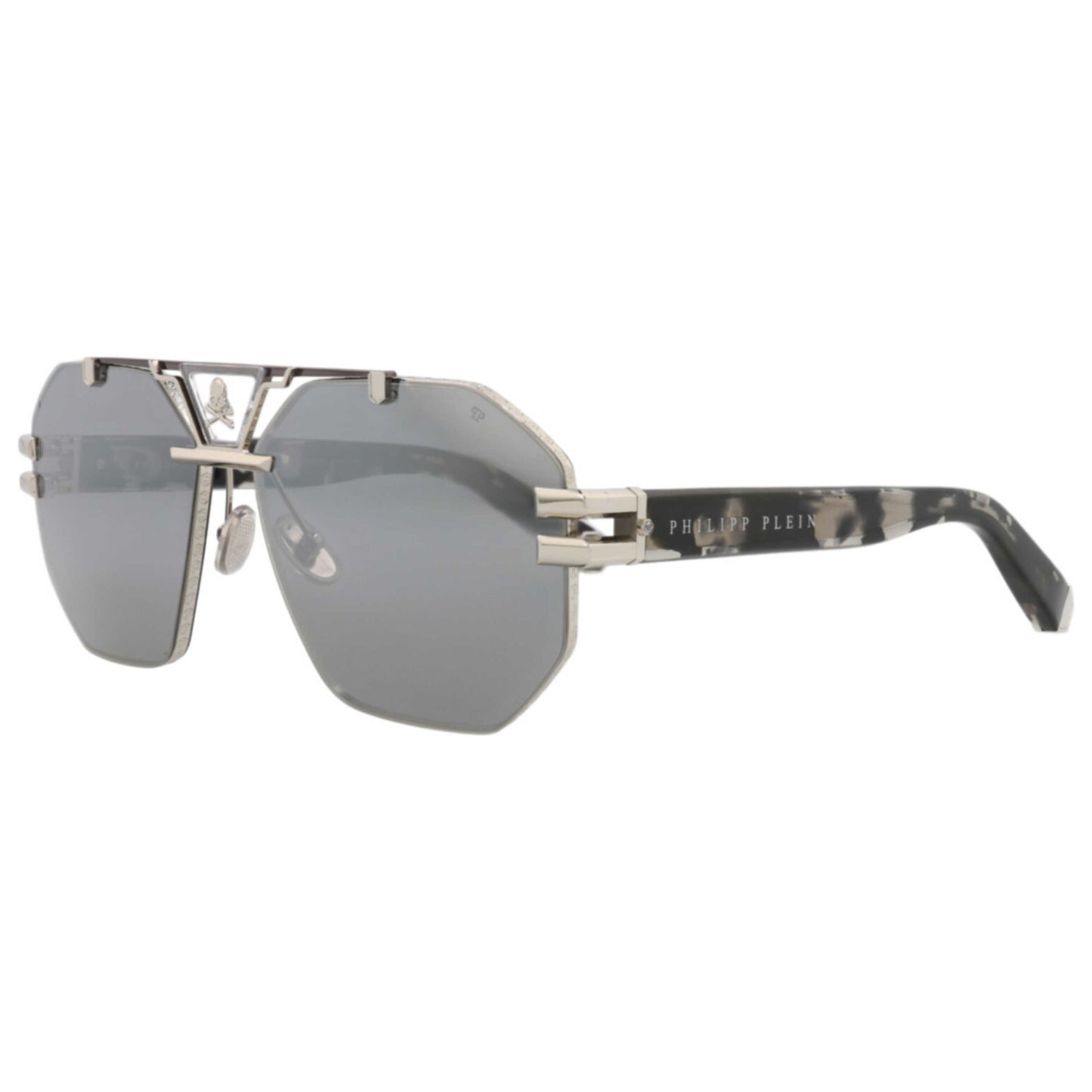 Front view of Philipp Plein Men's Sunglasses SPP077V-63-523X