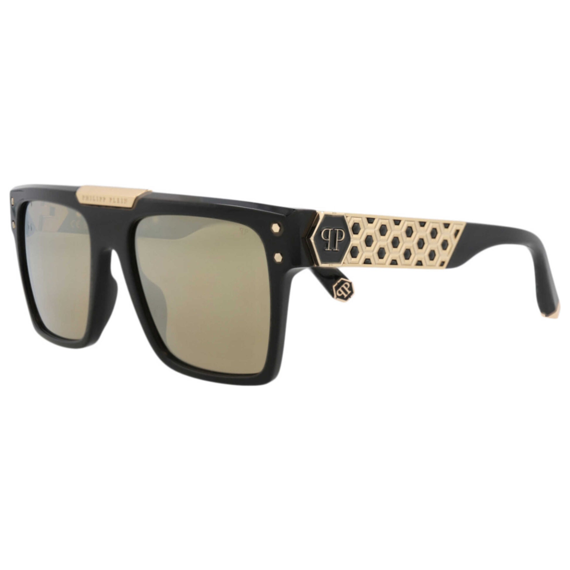 Front view of Philipp Plein Unisex Sunglasses SPP080-55-700G