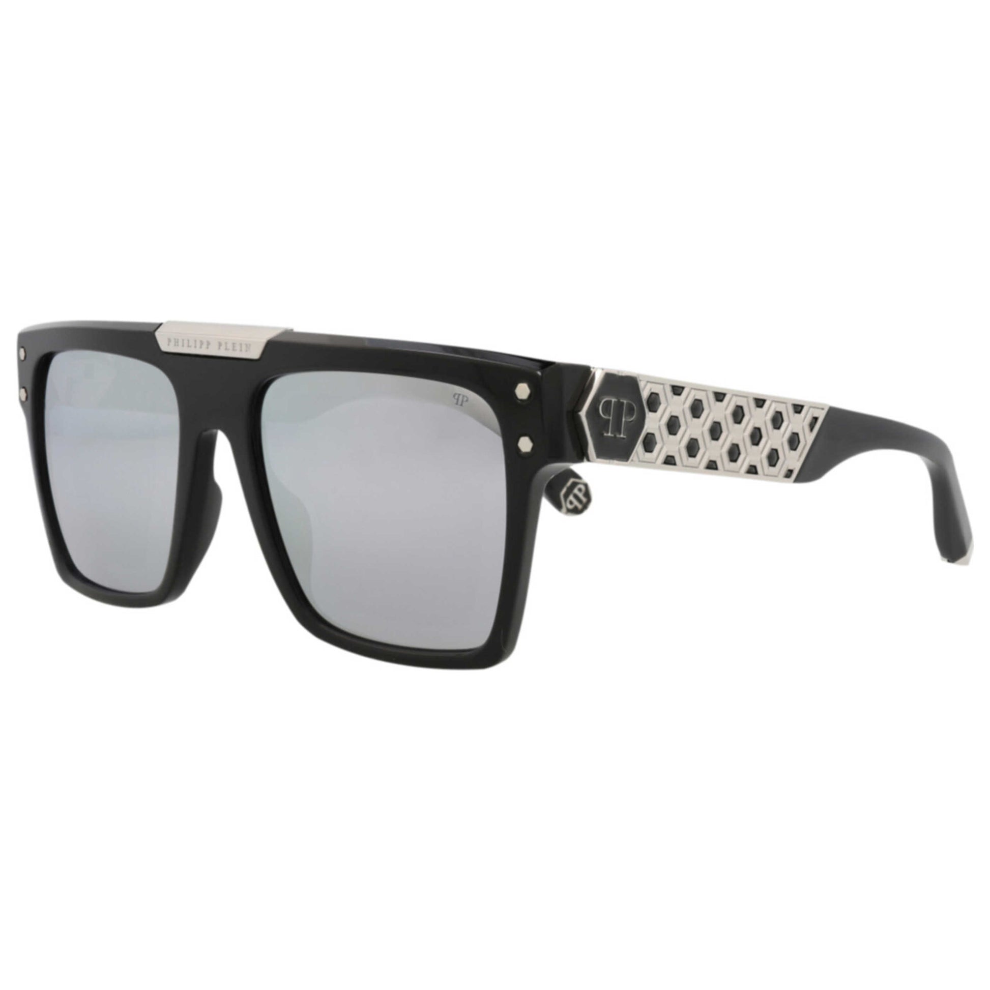 Front view of Philipp Plein Unisex Sunglasses SPP080-55-700W