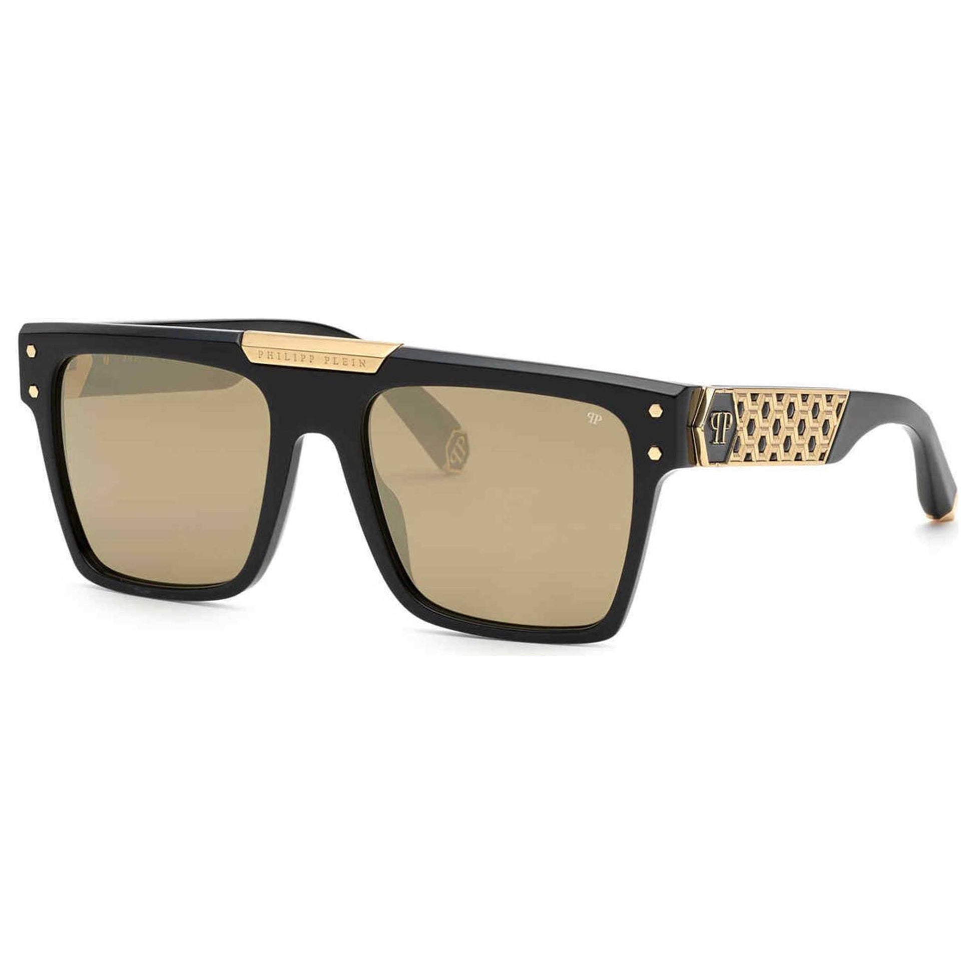 Front view of Philipp Plein Men's Sunglasses SPP08055700G