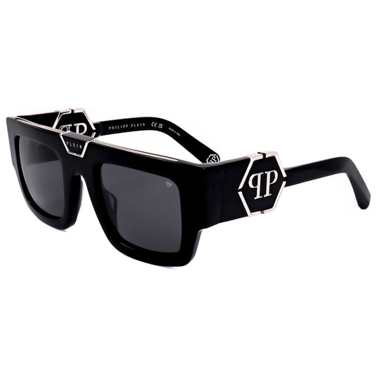 Front view of Philipp Plein Men's Sunglasses SPP092M50700Y