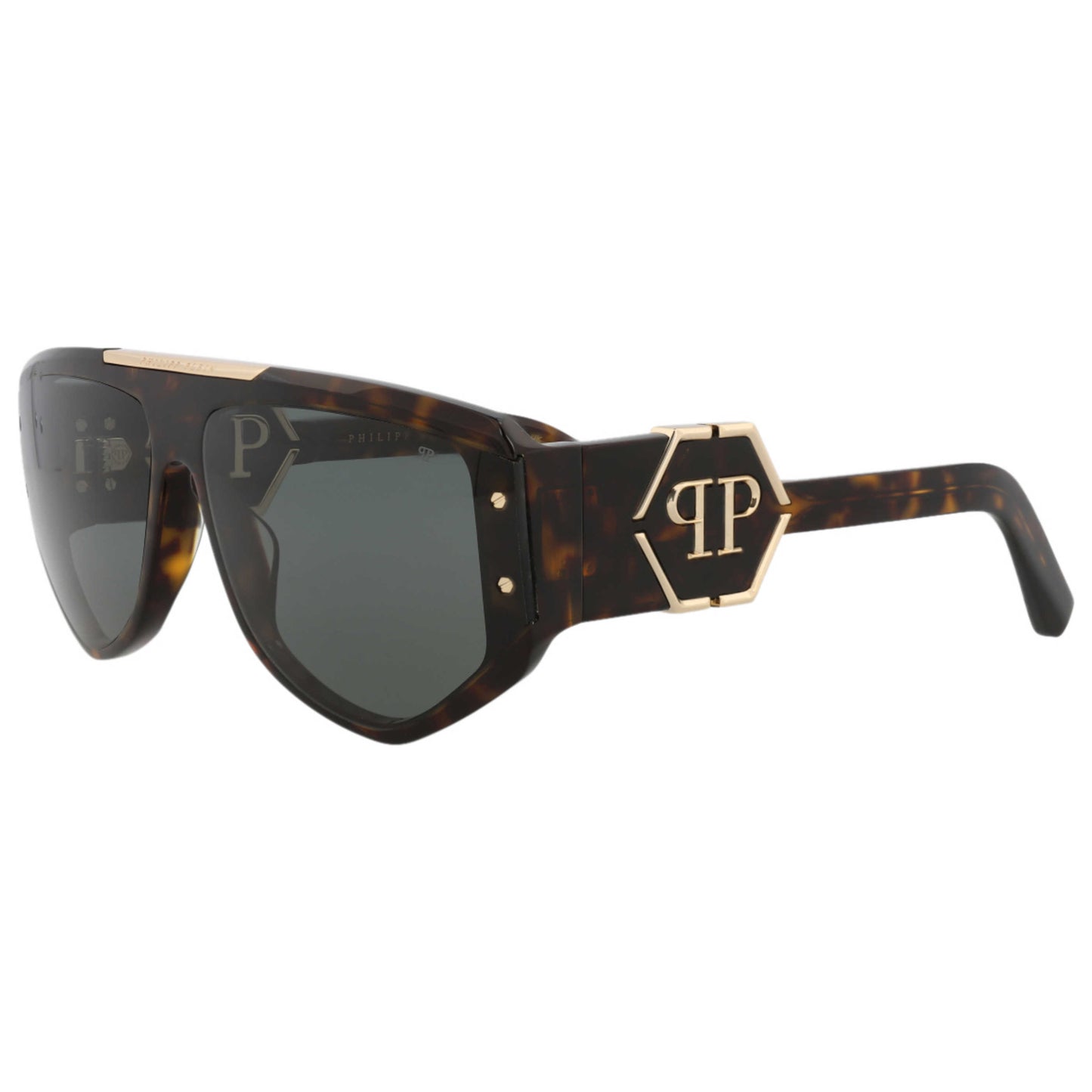 Front view of Philipp Plein Men's Sunglasses SPP093M-65-0722