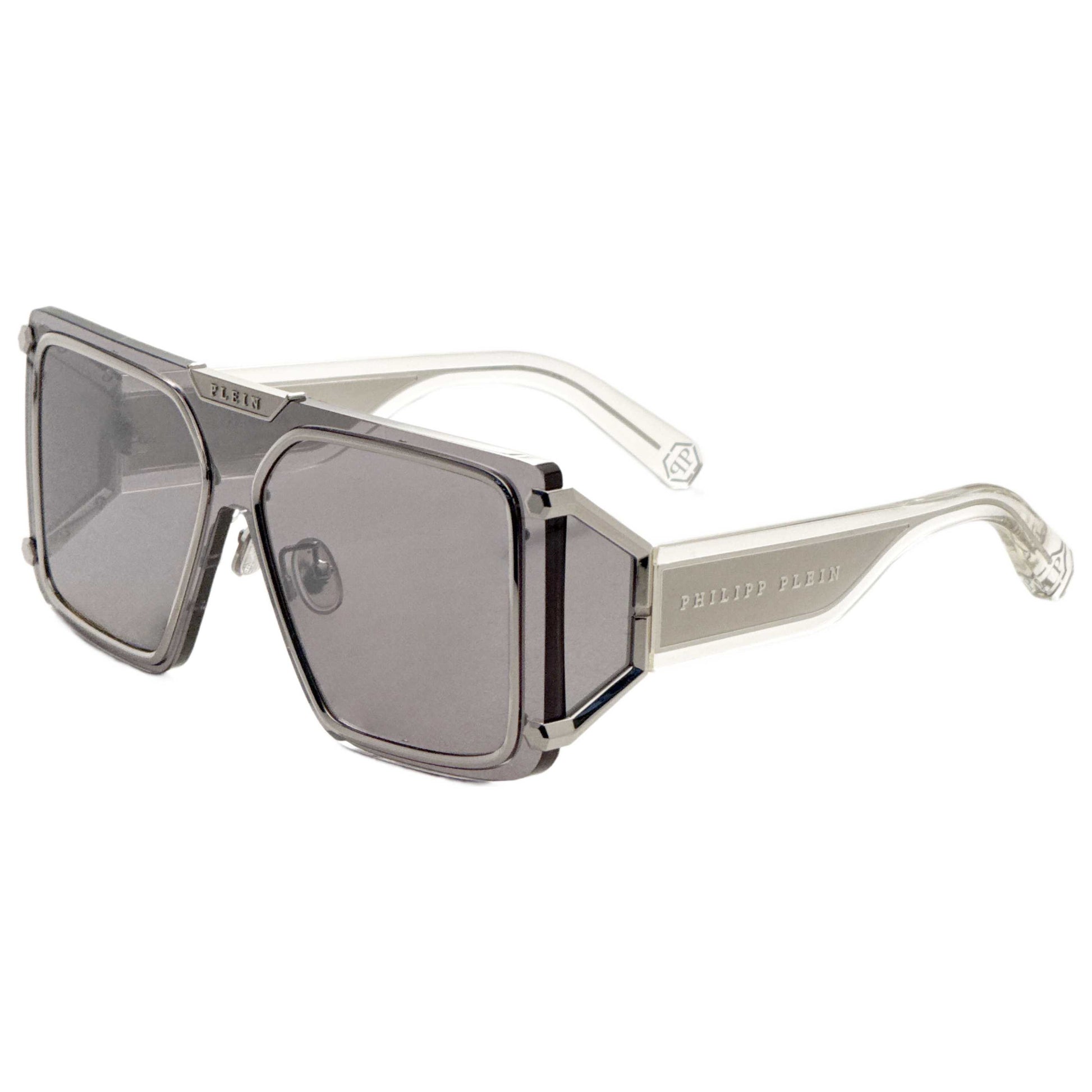 Front view of Philipp Plein Men's Sunglasses SPP096M99579X