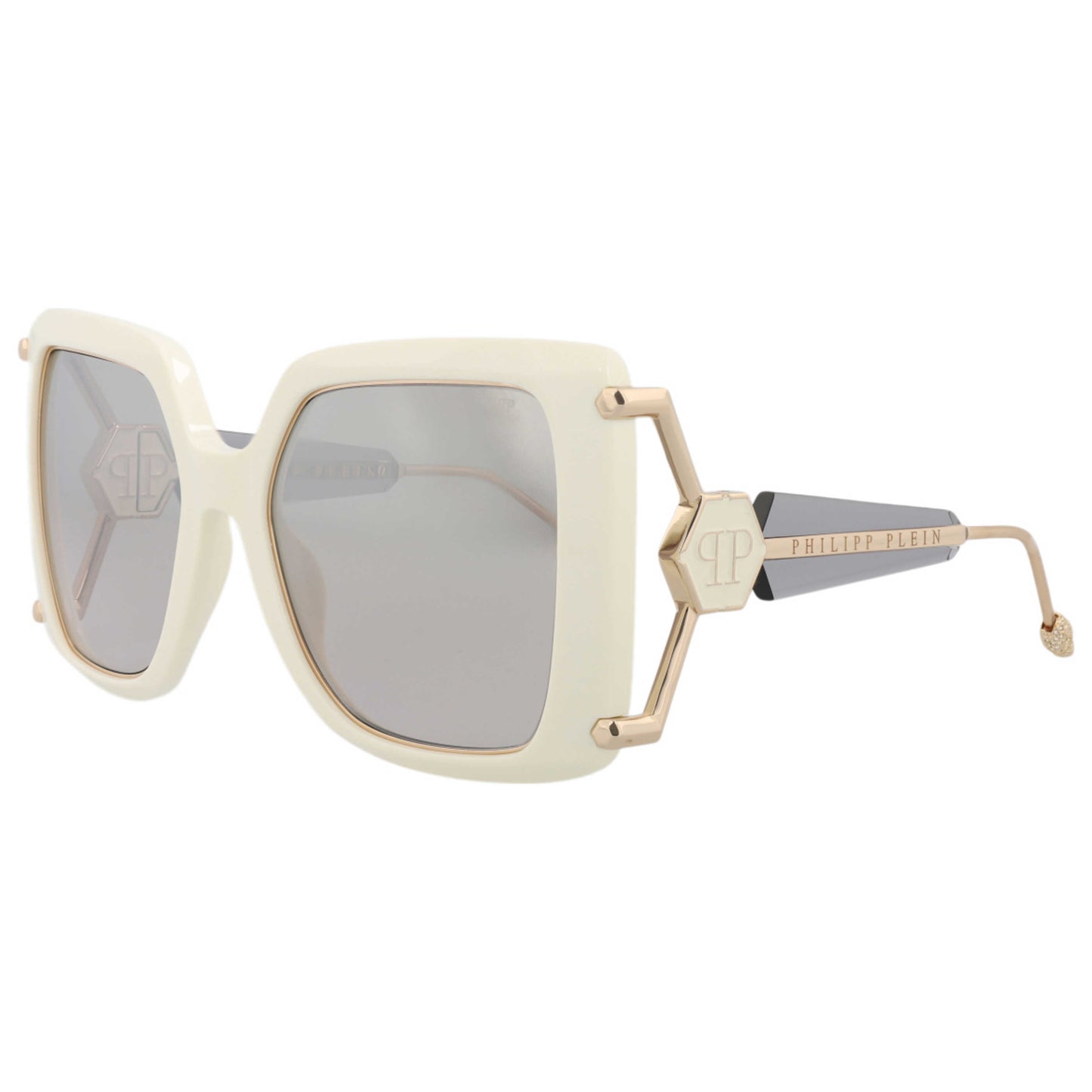Front view of Philipp Plein Women's Sunglasses SPP121S-56-3GFX
