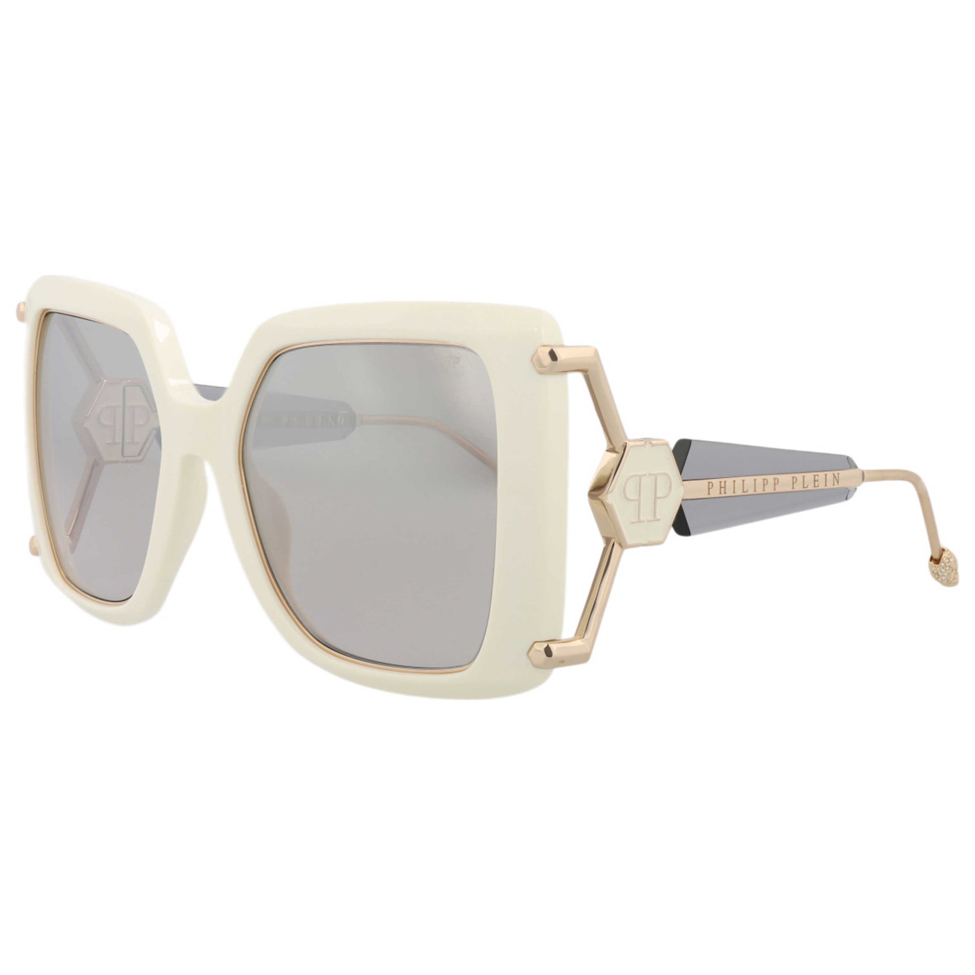 Front view of Philipp Plein Women's Sunglasses SPP121S-56-3GFX