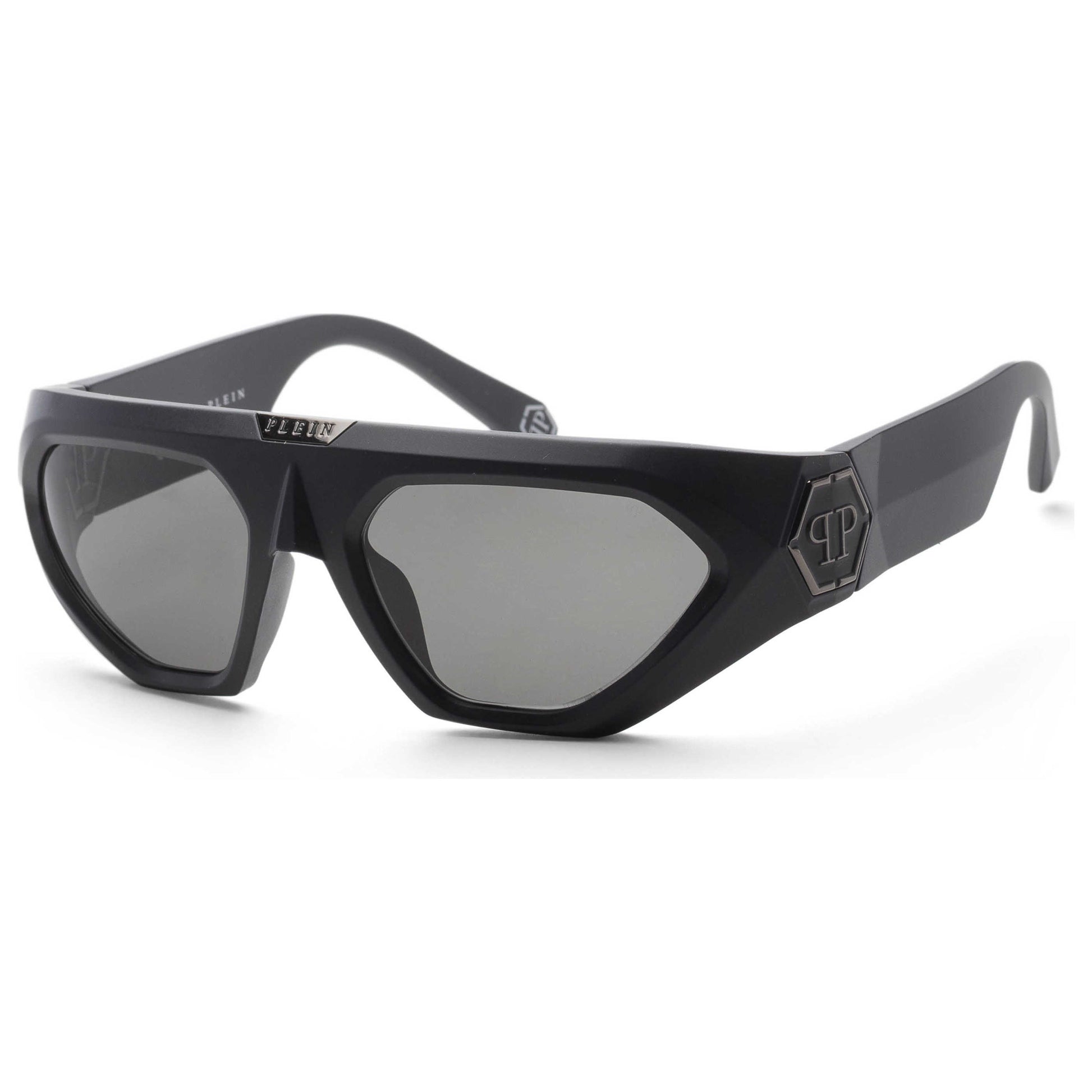 Front view of Philipp Plein Men's Sunglasses SPP153580U28