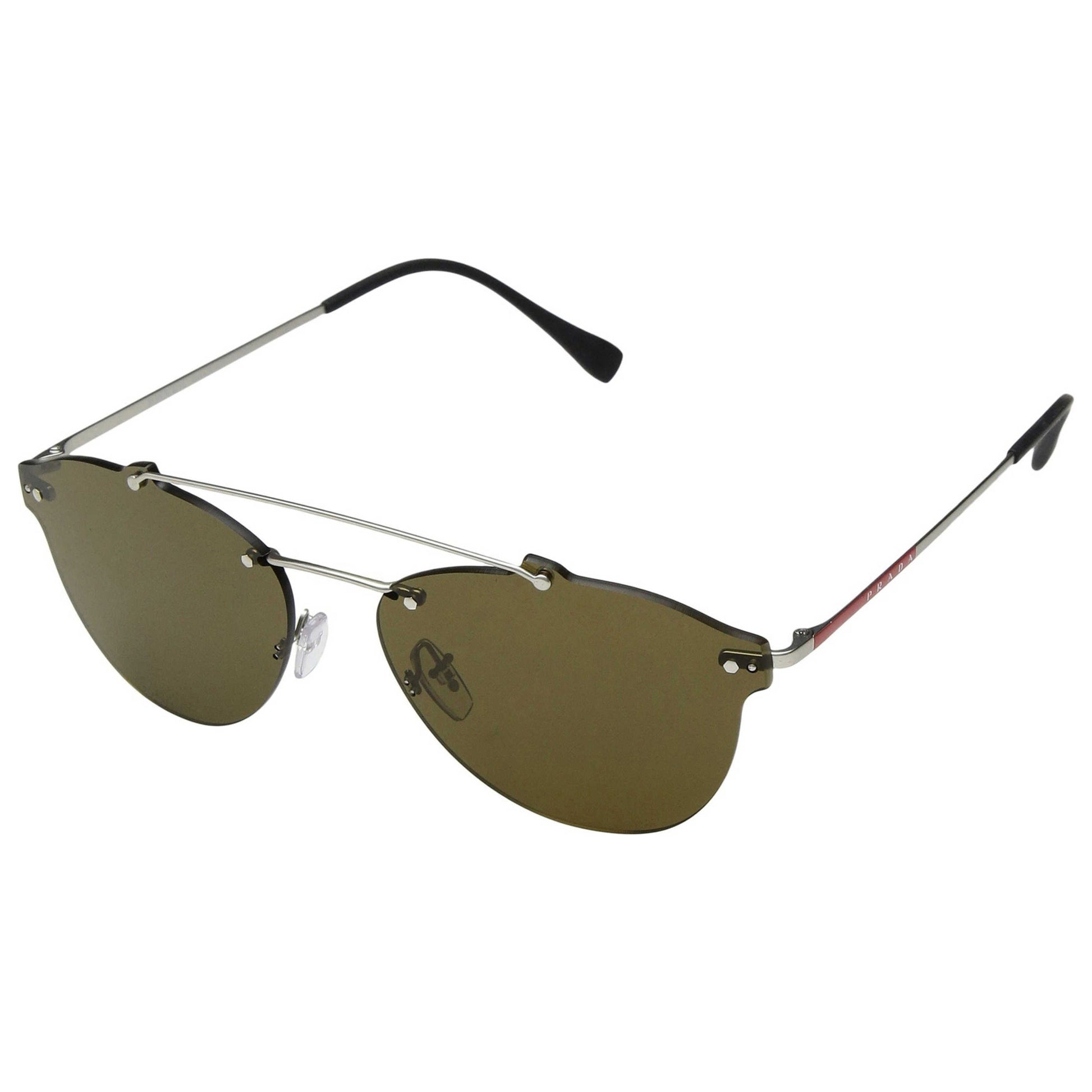 Front view of Prada Pilot Unisex Sunglasses SPS55TS1AP2P155