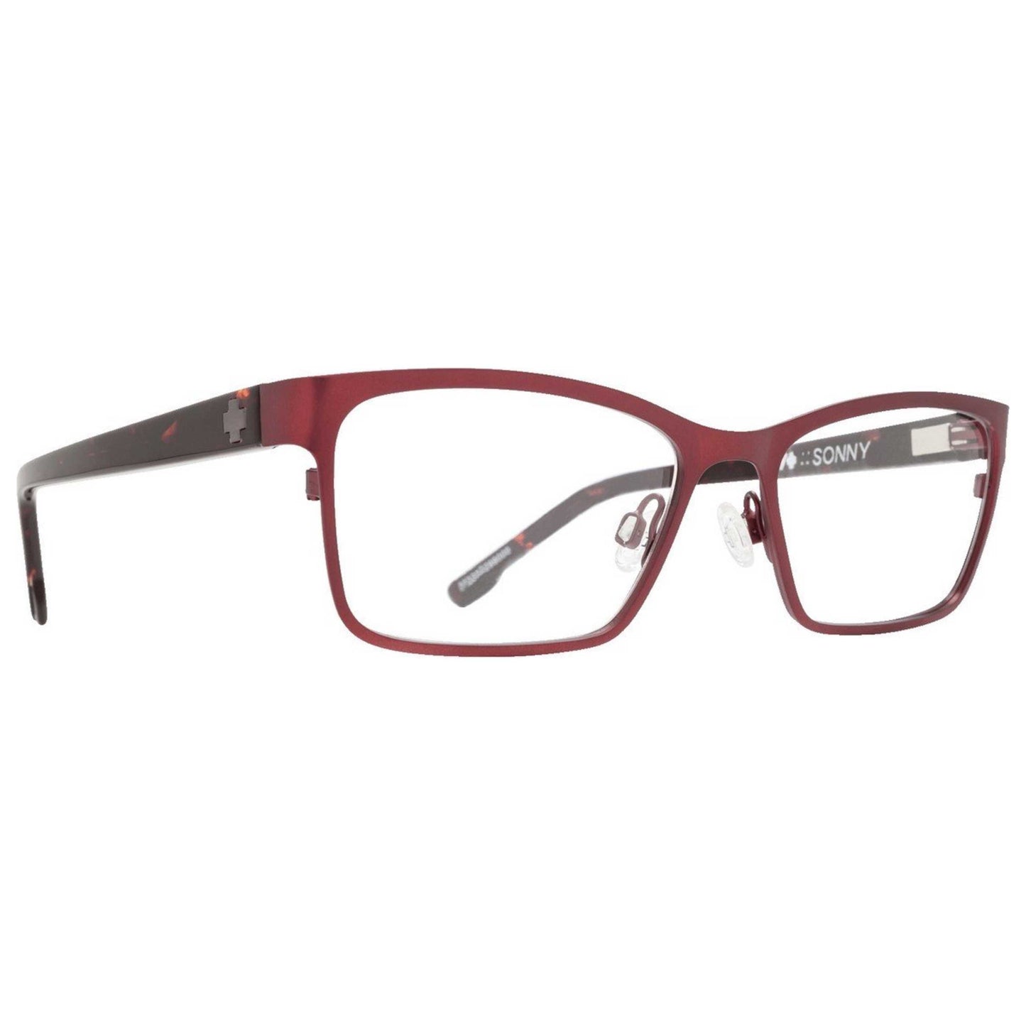 Front view of Spy Women's Eyeglasses SPYSONNYMATTEGARNETDARKTORT52