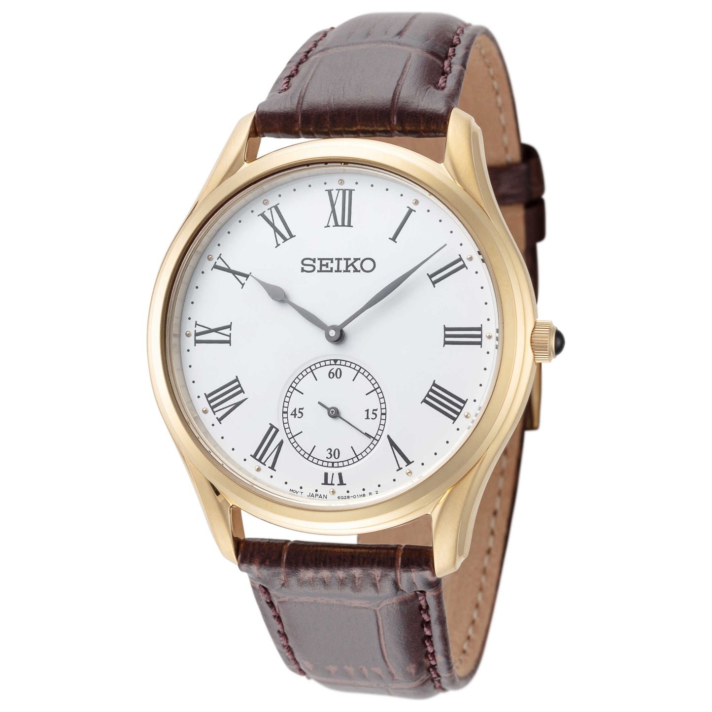 Front view of Seiko Classic Men's Quartz Watch SRK050P1