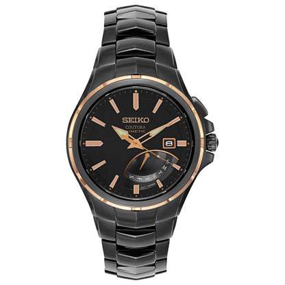 Front view of Seiko Coutura Men's Kinetic Powered/Autoquartz Watch SRN066