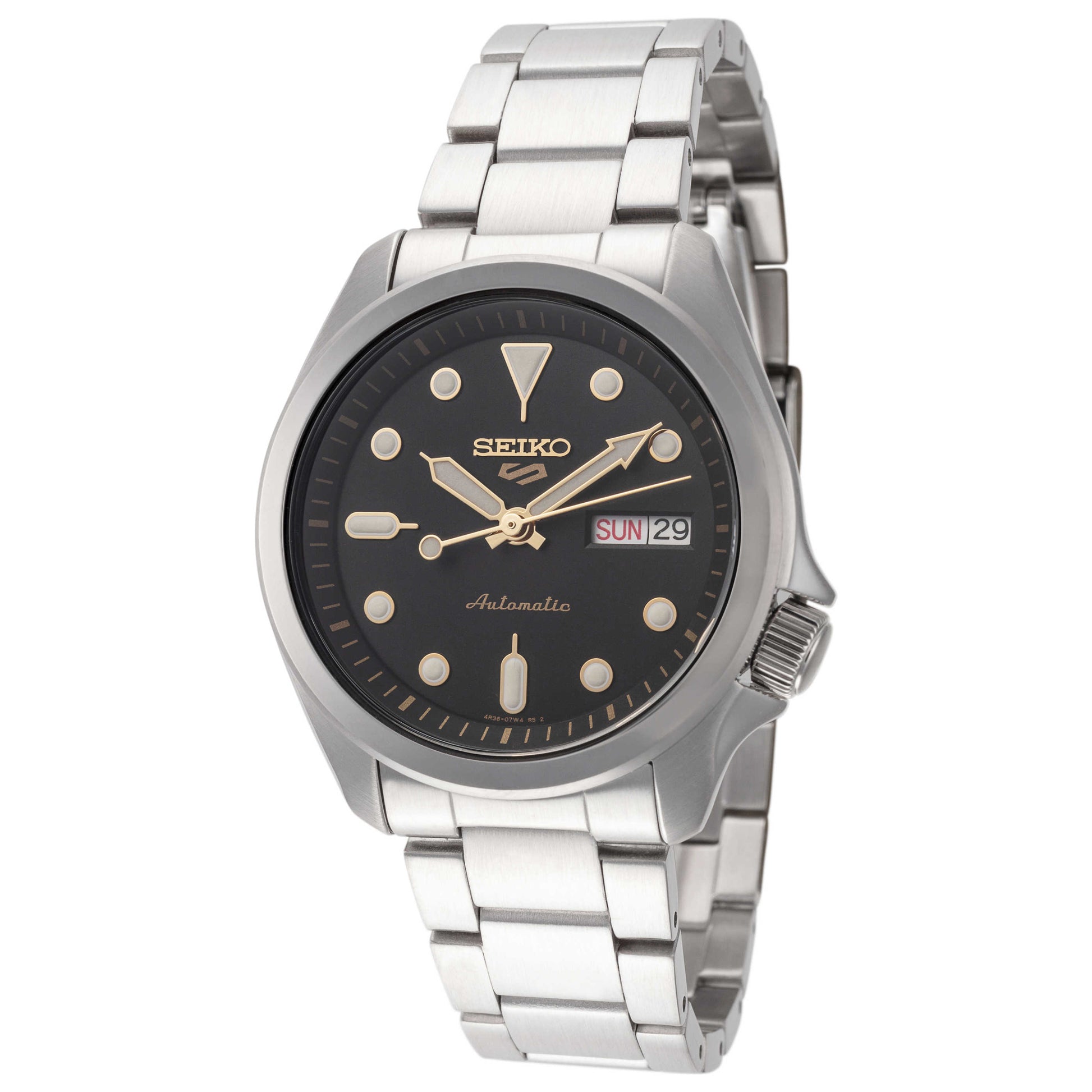 Front view of Seiko Series 5 Men's Automatic Watch SRPE57