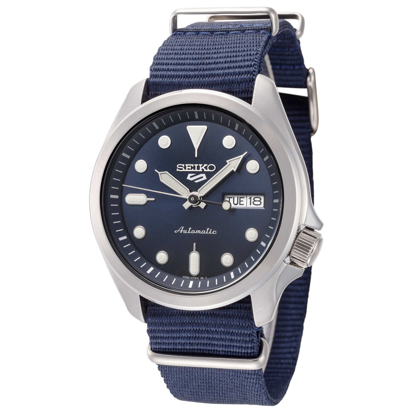 Front view of Seiko Series 5 Men's Automatic Watch SRPE63