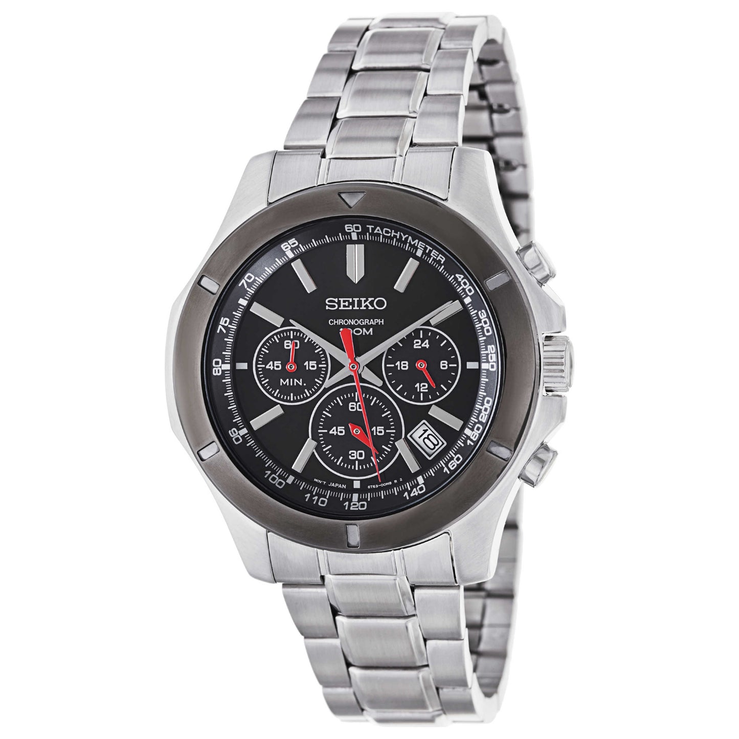 Front view of Seiko Chronograph Men's Japanese Quartz (Battery-Powered) Watch SSB111