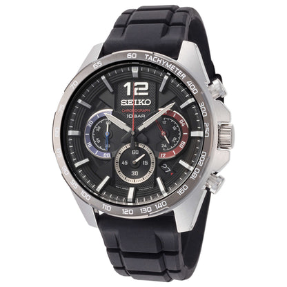 Front view of Seiko Classic Chrono Men's Quartz Watch SSB347