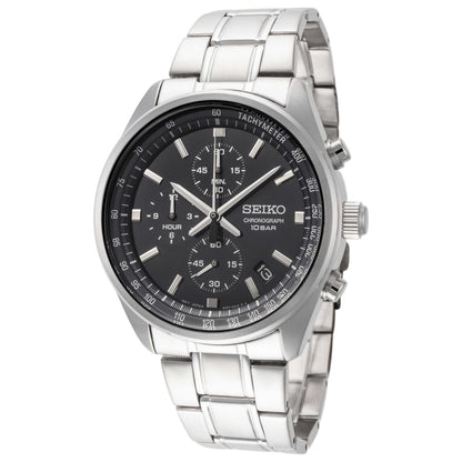 Front view of Seiko Classic Chrono Men's Quartz Watch SSB377