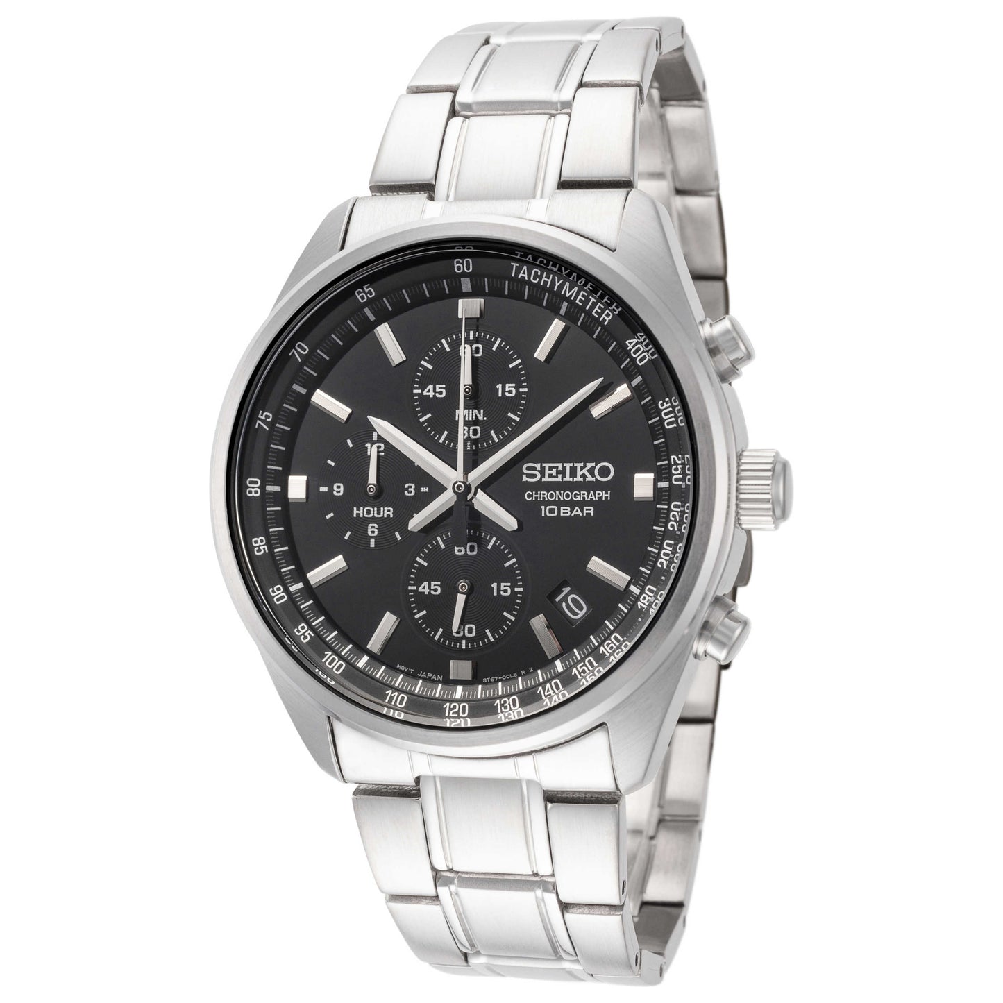 Front view of Seiko Classic Chrono Men's Quartz Watch SSB379