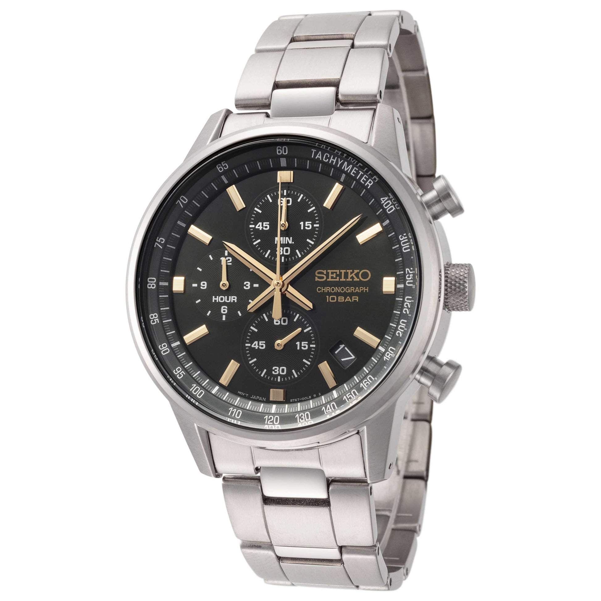 Front view of Seiko Essentials Men's Quartz Watch SSB387