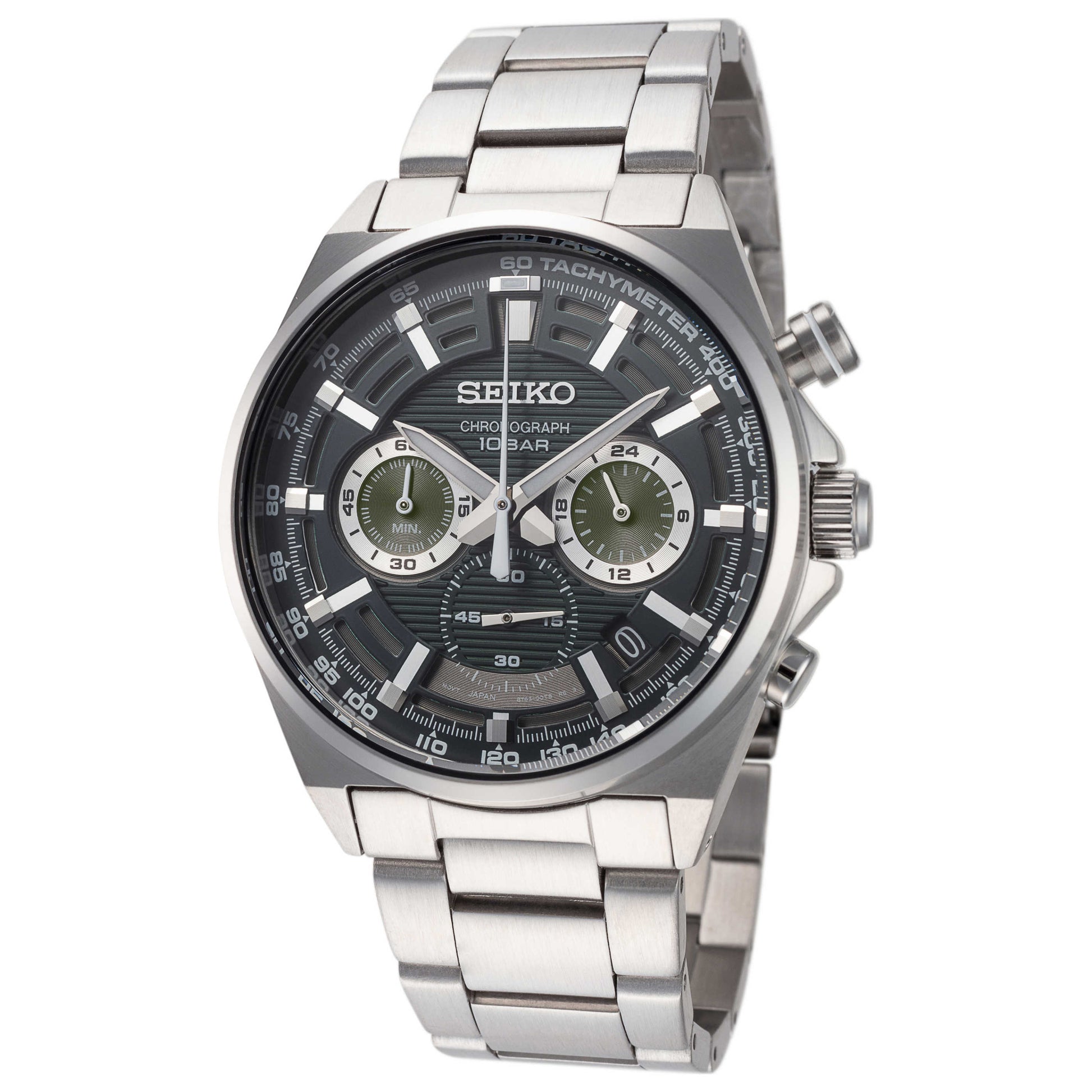 Front view of Seiko Series 5 Men's Quartz Watch SSB405P1