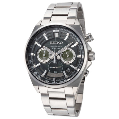 Front view of Seiko Series 5 Men's Quartz Watch SSB405P1