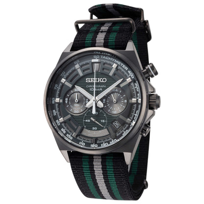Front view of Seiko Series 5 Men's Quartz Watch SSB411P1