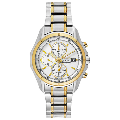 Front view of Seiko Men's Solar Powered Quartz Watch SSC002