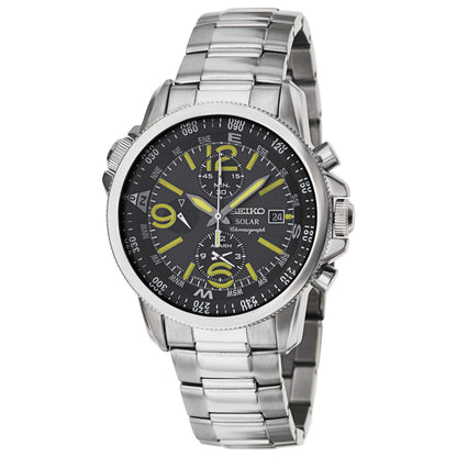 Front view of Seiko Solar Men's Solar Powered Quartz Watch SSC093