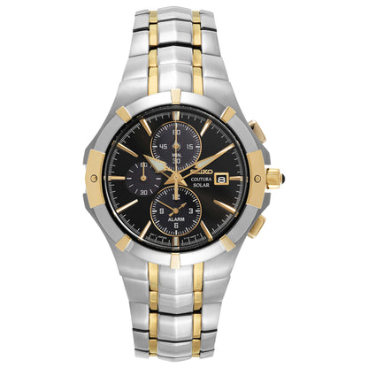 Front view of Seiko Coutura Men's Solar Powered Quartz Watch SSC198