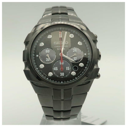 Front view of Seiko Core Men's Solar Powered Quartz Watch SSC201-SD