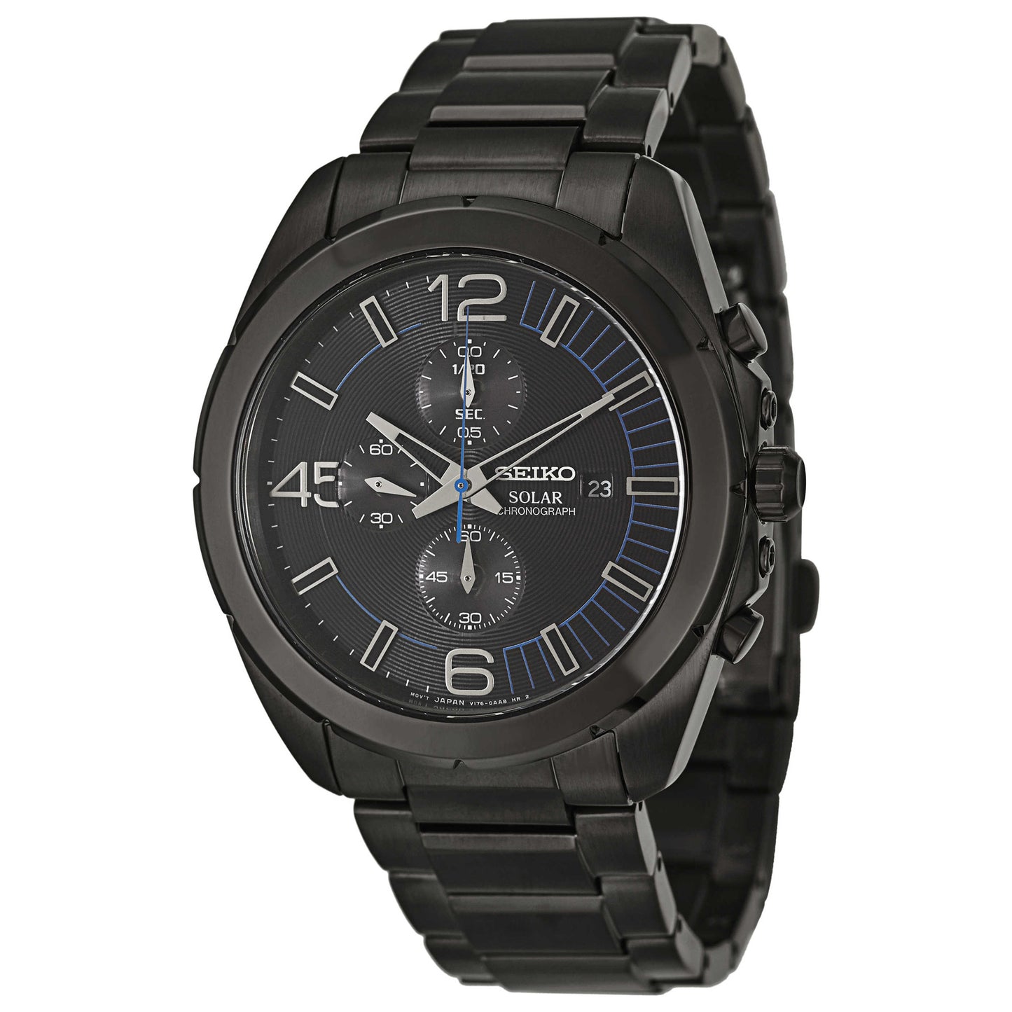 Front view of Seiko Core Men's Solar Powered Quartz Watch SSC203