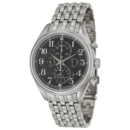 Front view of Seiko Core Men's Solar Powered Quartz Watch SSC207