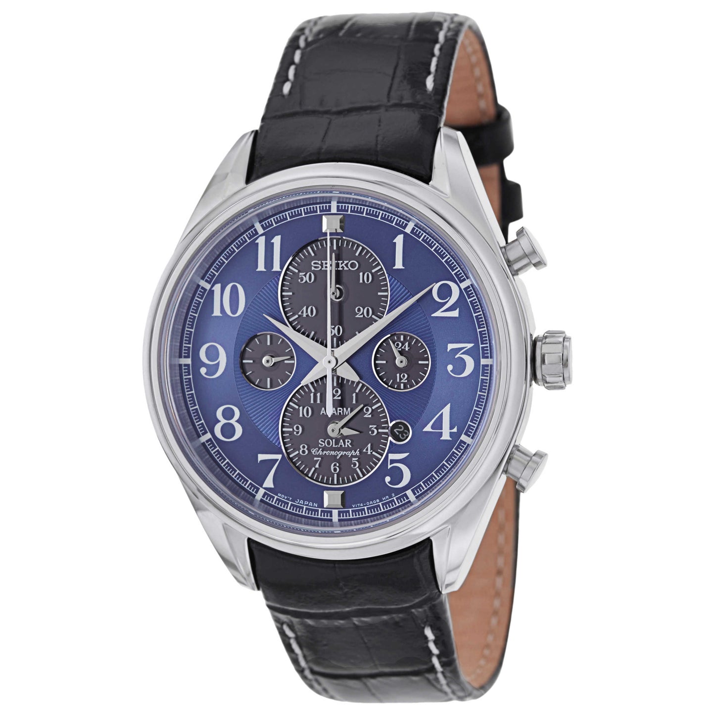 Front view of Seiko Core Men's Solar Powered Quartz Watch SSC209