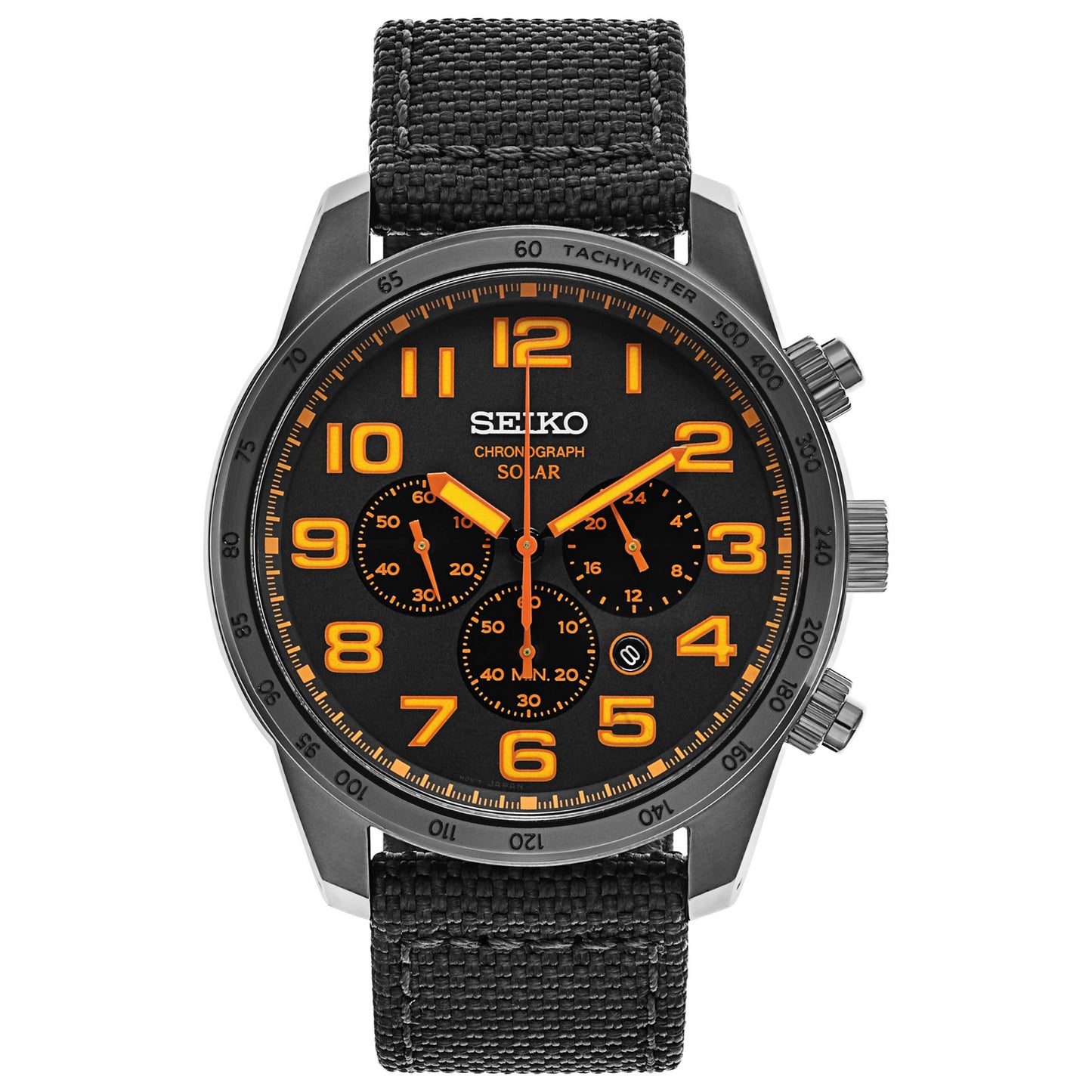 Front view of Seiko Core Men's Solar Powered Quartz Watch SSC233