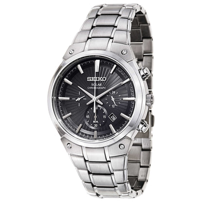 Front view of Seiko Core Men's Solar Powered Quartz Watch SSC317
