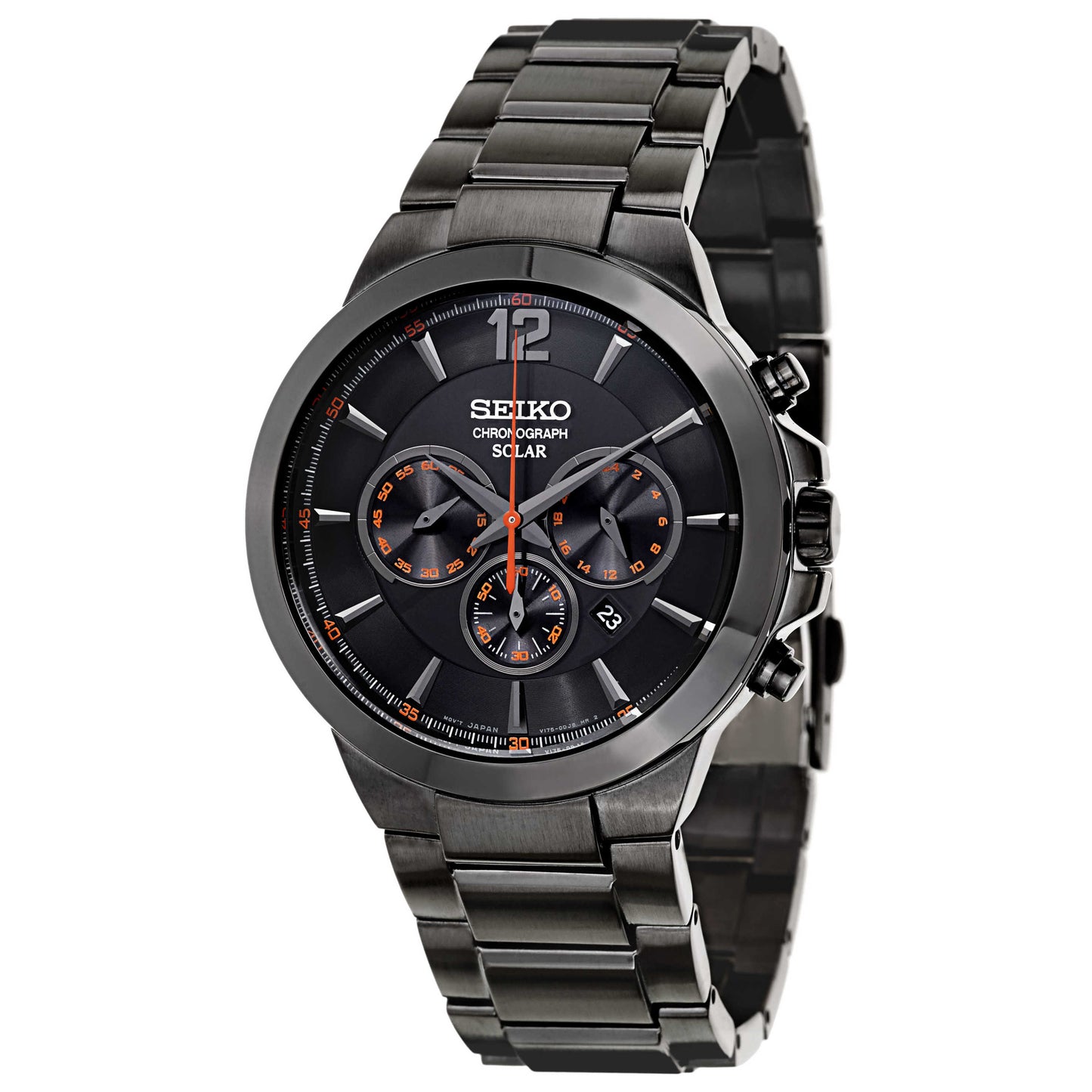 Front view of Seiko Recraft Series Men's Solar Powered Quartz Watch SSC323