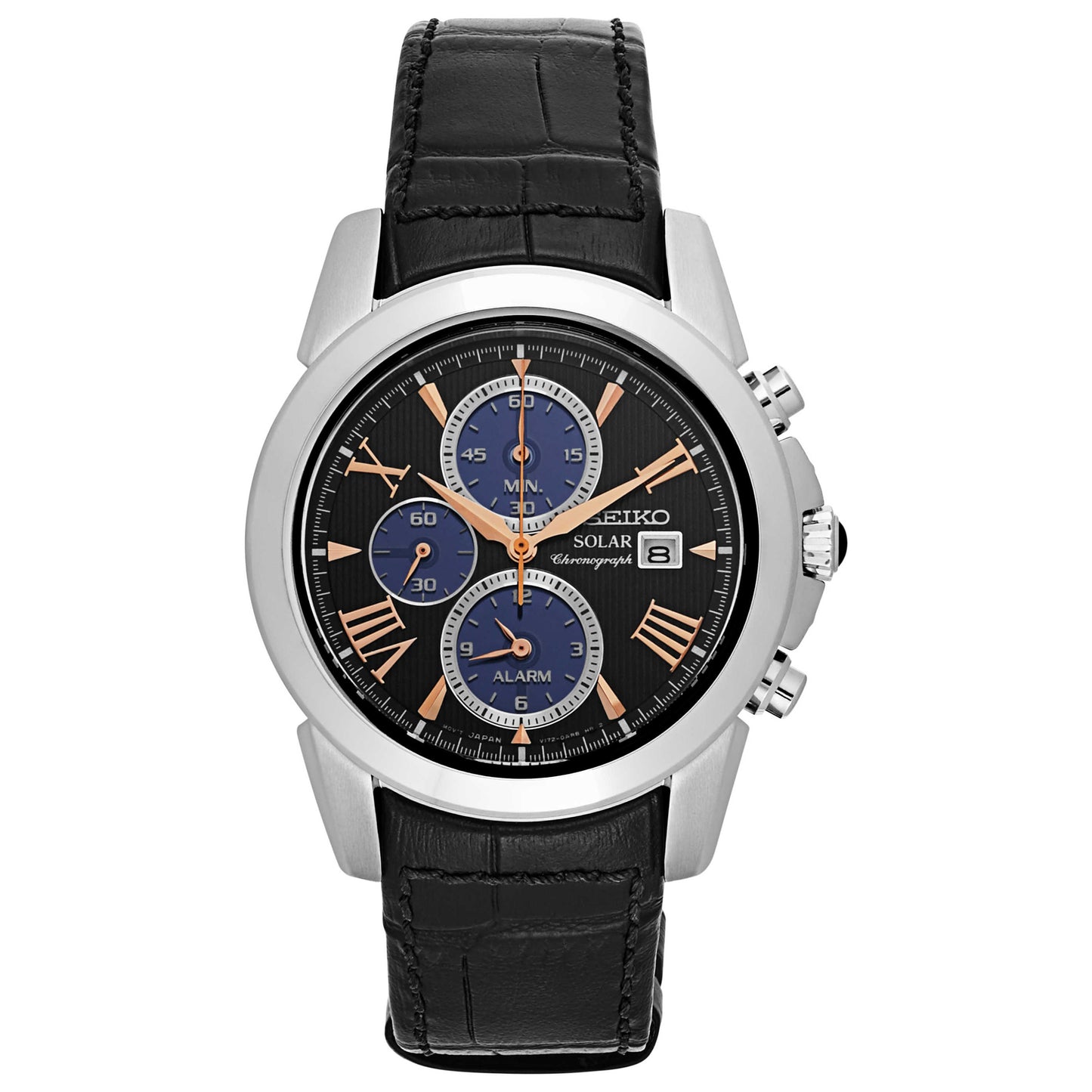 Front view of Seiko Le Grand Sport Men's Solar Powered Quartz Watch SSC379