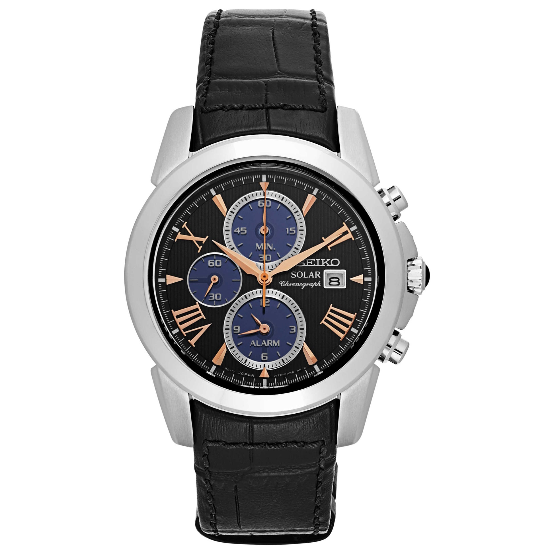 Front view of Seiko Le Grand Sport Men's Solar Powered Quartz Watch SSC379