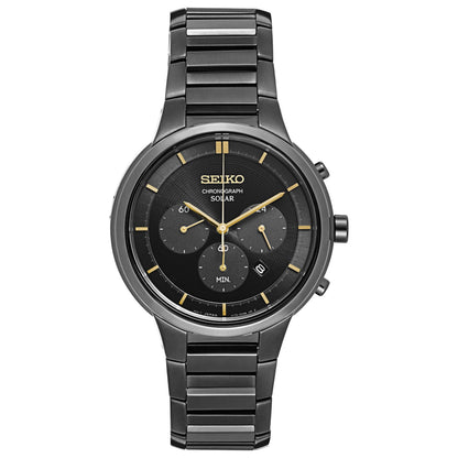 Front view of Seiko Core Men's Solar Powered Quartz Watch SSC441