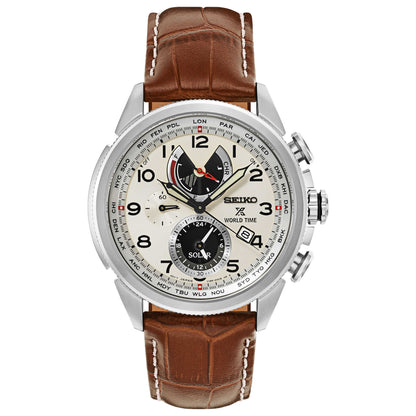 Front view of Seiko Prospex Men's Solar Powered Quartz Watch SSC509