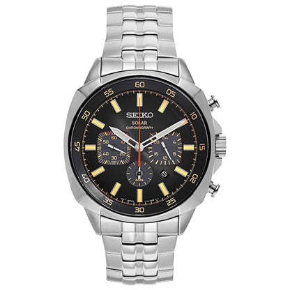 Front view of Seiko Recraft Series Men's Solar Powered Quartz Watch SSC511