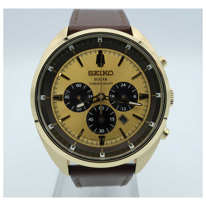 Front view of Seiko Recraft Series Men's Solar Powered Quartz Watch SSC570-SD