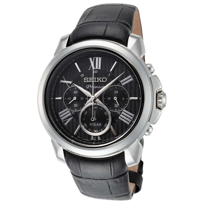 Front view of Seiko Premier Men's Solar Watch SSC597P2